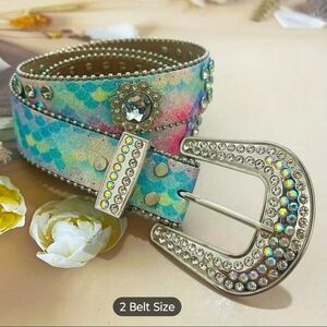 Colorful Rhinestone Embellished Belt